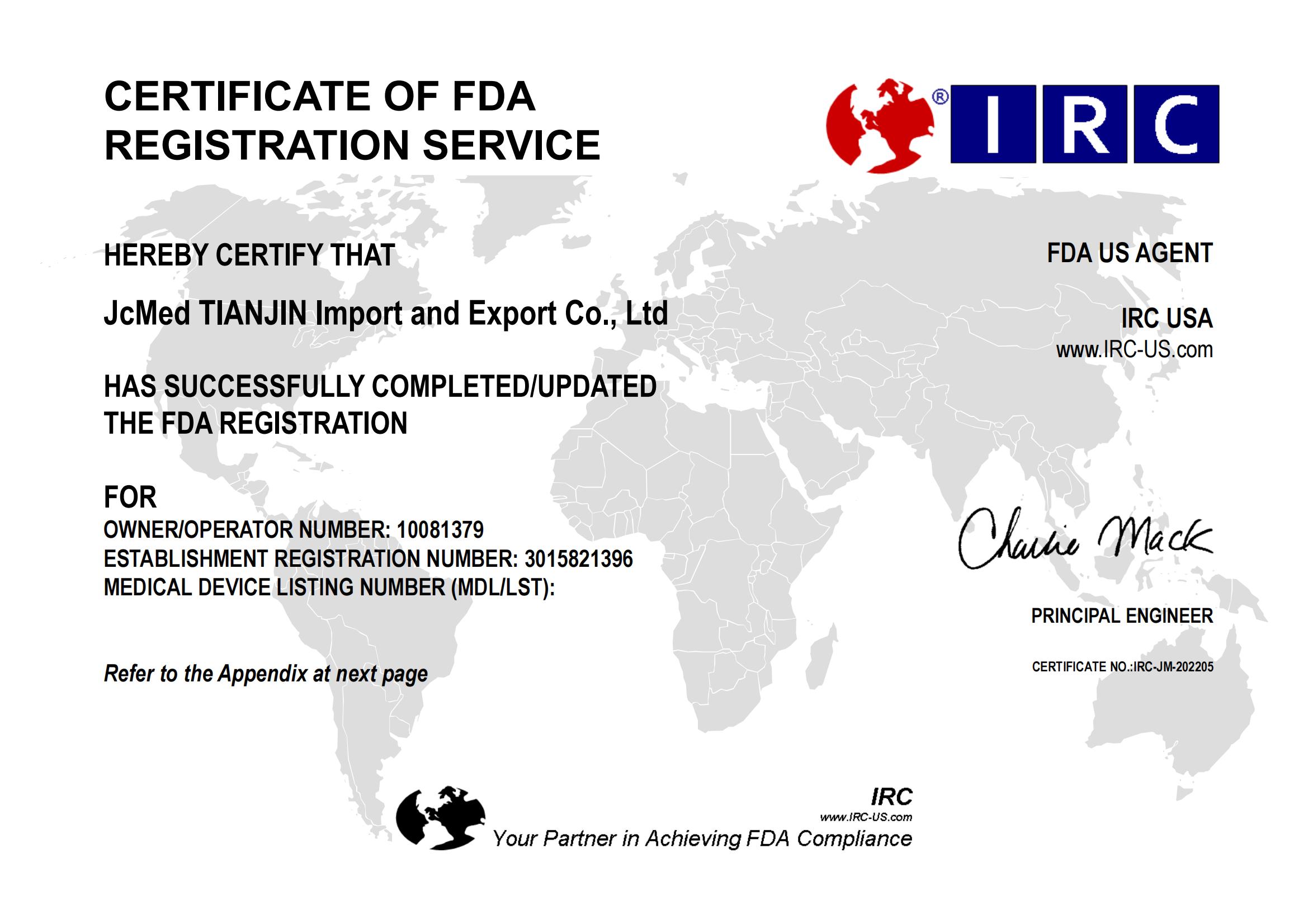 ISO certificate
