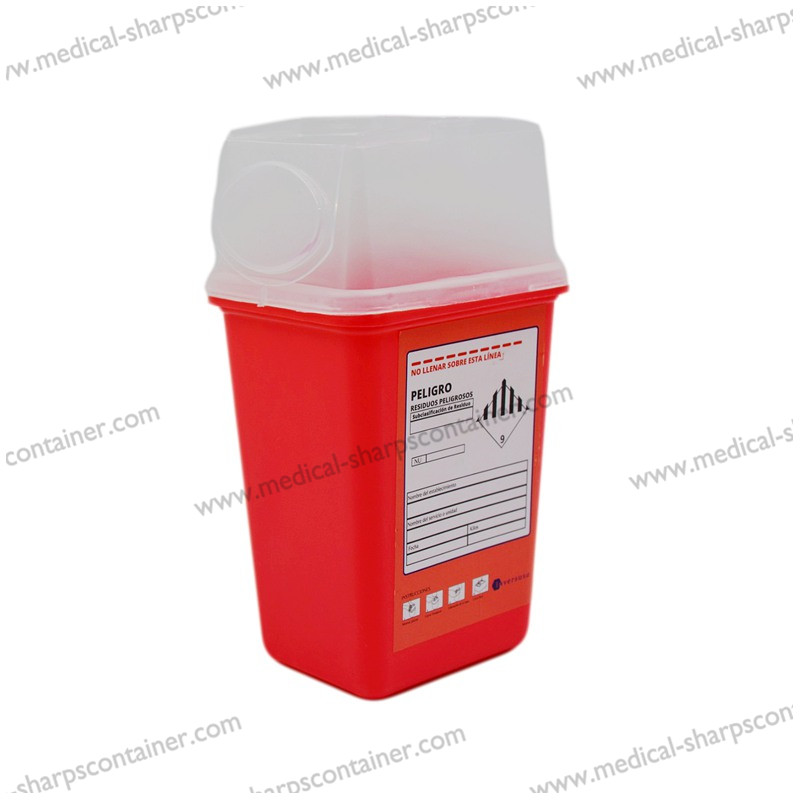 Portable disposable sharps container 1 quart
