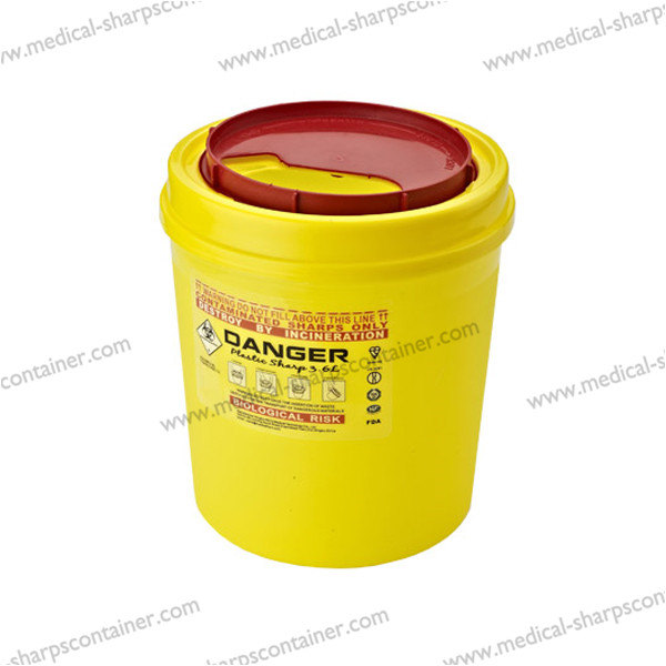 3.6L 4 quart round medical sharps box supplier