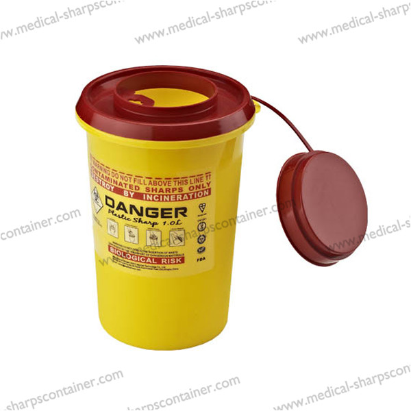 0.7L round pocket sharps container