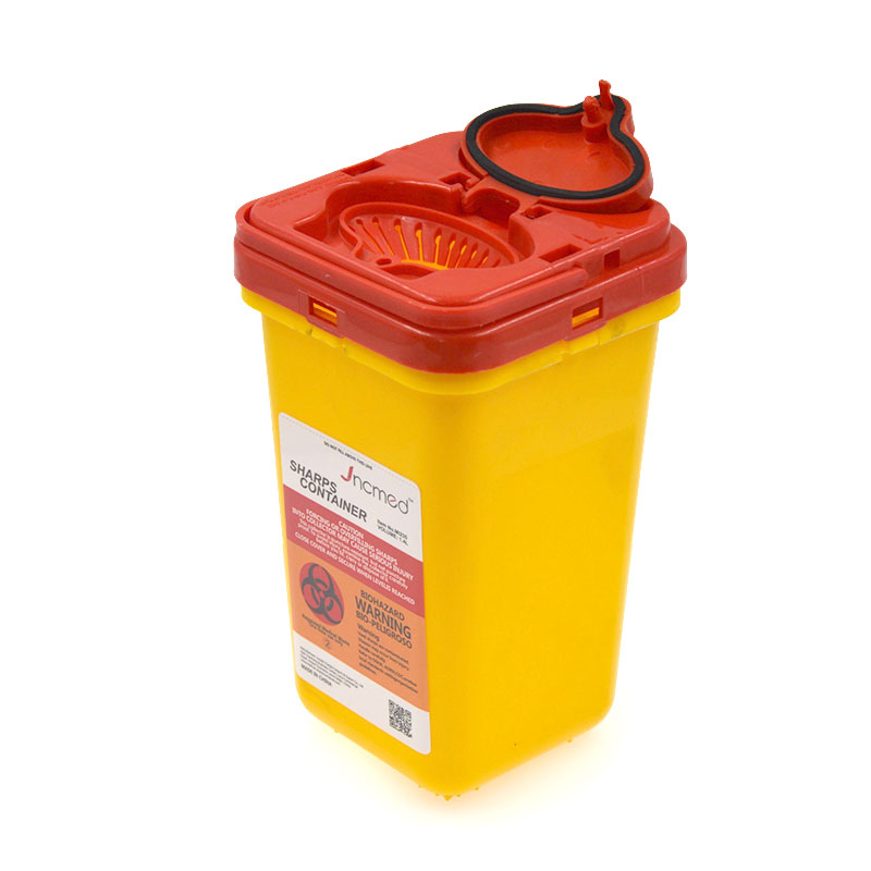1.4L Disposable Plastic Hospital Waterproof Safety Box Medical Sharp Container