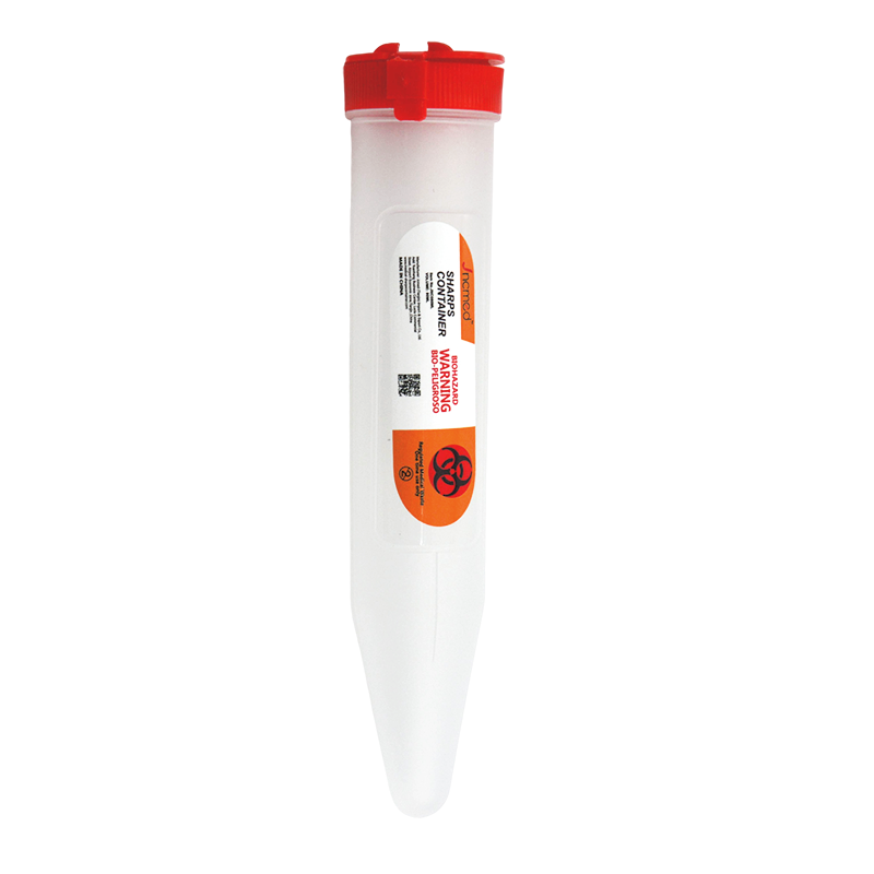 0.1L Portable Sharps Container Small Pocket Biohazard Container for Travel