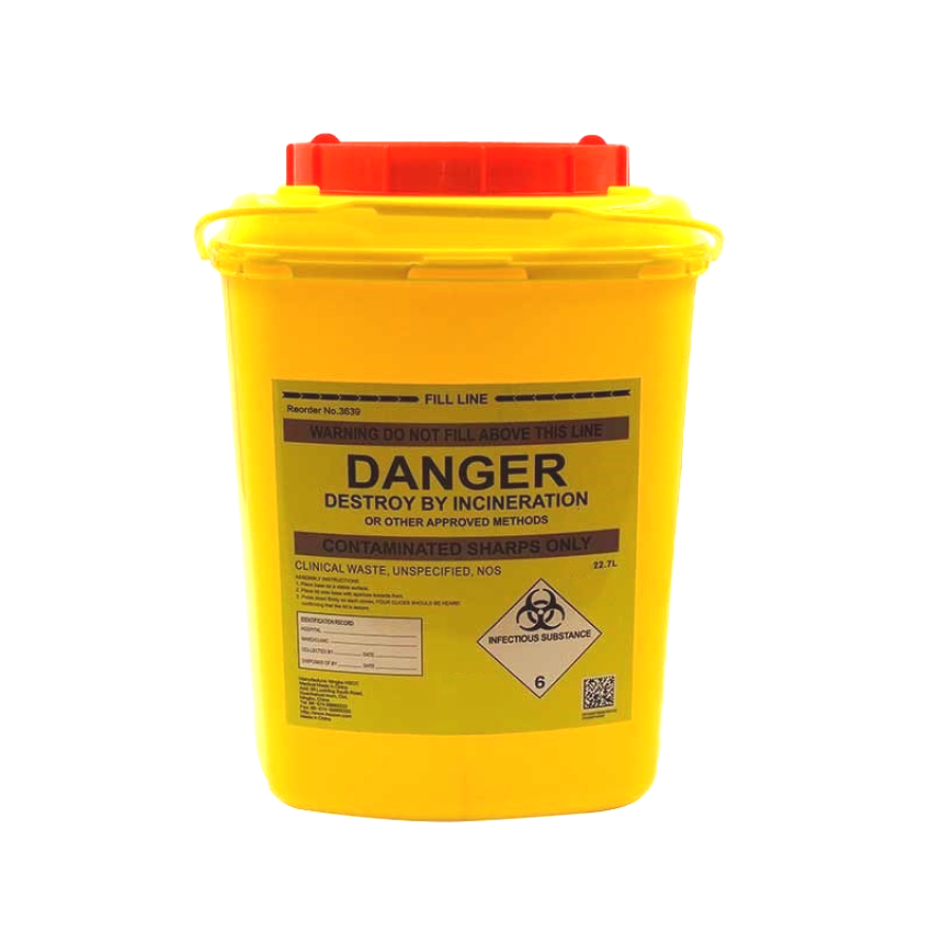 22L disposable sharps containers